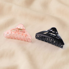 Triangle Shape Mix Color Plastic Hair Claw Clip – 12 Pc Durable Grip Women and Girls - justgrabit.in | Just Grab It