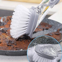 Multipurpose Dish Scrub Brush with Built - In Soap Dispenser (1 Pc) - justgrabit.in | Just Grab It