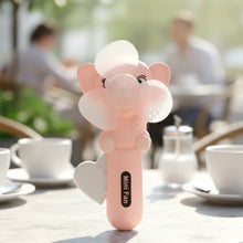 Hand Press Mini Portable Cartoon Fan Toy (1 PC, Mix Color & Design) - justgrabit.in | Just Grab It