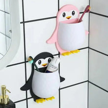 Penguin Storage Box, Adhesive Remote Case, Electric Toothbrushes Holder, Universal Controller Holder, Wall Nightstand, Office Plastic Wall Mount - Justgrabit Inc.