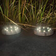 Disk Lights Slate – Heavy Duty Outdoor Solar Pathway Lights – 4 LED (2 Pc) - justgrabit.in | Just Grab It