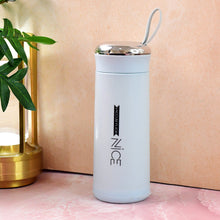 Water bottle 400ml leak proof, glass water bottle with (1 pc / Light Blue Color) - justgrabit.in | Just Grab It