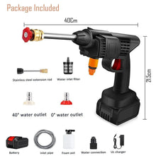 48V Car washing Kit, Portable Pressure Washer with, Rechargeable | Cordless Pressure Washer Gun | Handheld Pressure Washer for Car | Car Washer Gun (Type 1 - Single Battery) - Justgrabit Inc.