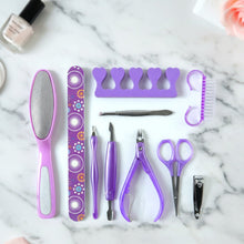 Personal Grooming Manicure & Pedicure Nail Care Tool Set (10 Pc Set) - justgrabit.in | Just Grab It