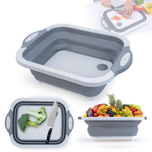 COLLAPSIBLE CUTTING BOARD WITH DISH TUB BASKET For Kitchen Use ( 1 Pcs ) - justgrabit.in | Just Grab It