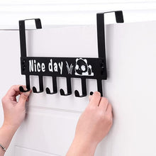 Heavy - Duty Carbon Steel Door Hook Hanger Rack (2 pc / 6 Hook / Black) - justgrabit.in | Just Grab It