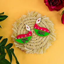 Shubh Labh Diya Shaped Wall Hangings (2 Pc) - justgrabit.in | Just Grab It