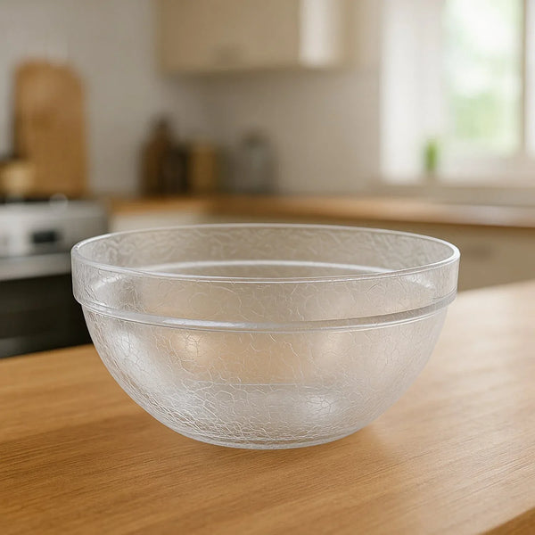 Transparent Idli Mixing & Serving Bowl | Textured Plastic Kitchen Bowl (1 Pc) - justgrabit.in | Just Grab It