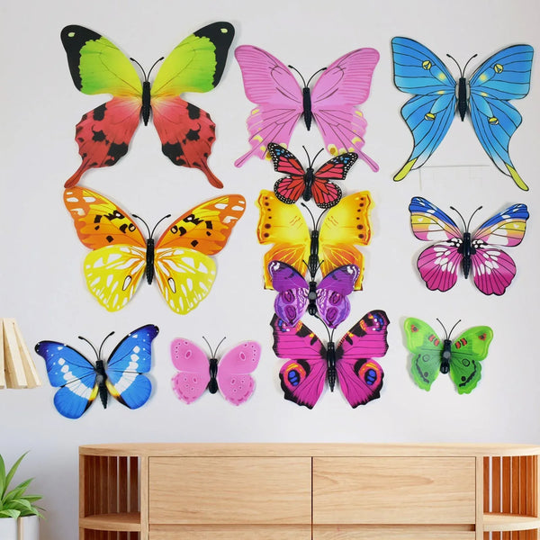 Decorative Colorful Butterfly Wall Stickers (12 Pc / Set) - Justgrabit Inc.