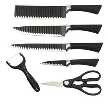 Stainless Steel Knife Set With Chef Peeler And Scissor (6 Pieces) - Justgrabit Inc.