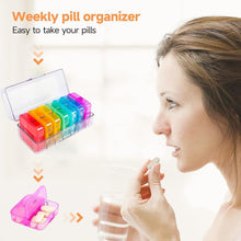 Weekly 7 Day Rainbow Color Pill Organizer Box - justgrabit.in | Just Grab It