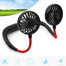 Hand Free Personal Fan - Portable USB Battery Rechargeable Mini Fan - Headphone Design Wearable Neckband Fan Necklance Fan Cooler Fan for Home, Sport, Camping, Beach, Travel, Office - Justgrabit Inc.