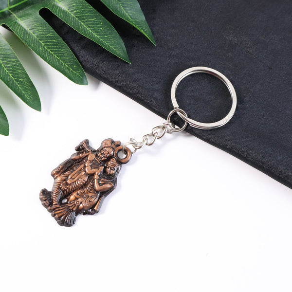 Radha Krishna Metal Keychain (1 Pc) - justgrabit.in | Just Grab It