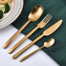 Unique Golden Egg Storage Modern Tableware Steak Knives Fork Flatware Set Royal Spoon Set Tableware Gold Cutlery Set Dishwasher Safe Mirror Finished With Gift Box for Halloween 24Pcs Set) - Justgrabit Inc.