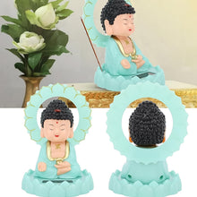 Plastic Solar Powered Moving Head Sitting Action Buddha Statue (1 Pc / Mix Color) - justgrabit.in | Just Grab It