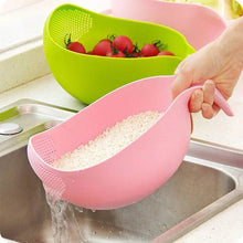 Plastic Rice Bowl / Food Strainer Thick Drain Basket with Handle for Rice, Vegetable & Fruit (set of 3pcs) - Justgrabit Inc.