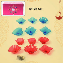 Reflection Diya Combo Plastic Candle Cup with Multi Shape, Diwali (12 Pcs Set) - justgrabit.in | Just Grab It