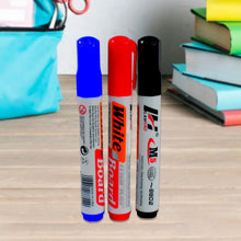 Whiteboard Marker Set (Blue, Black, Red) with Board Duster - Pack of 4 - Justgrabit Inc.
