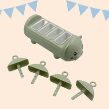 Pig Shape Mold Ice Candy, sicle Mold Ice, Plastic Ice Candy Maker Kulfi Maker Molds Set with 4 Cups - justgrabit.in | Just Grab It