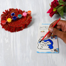 Kids Art Painting Kit Water Color, Cartoon Printed Board & Brush (9 Pcs Set) - justgrabit.in | Just Grab It