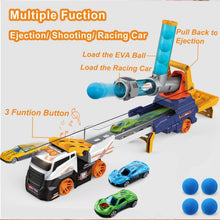 Large Truck Toys Include 2 Racing Cars+4 Ball, Light & Sounds (Battery Not Included) - justgrabit.in | Just Grab It