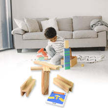 Wooden Pattern Brain Puzzles 20 Pcs Wooden Strips, 40 Pattern Cards (1 Set) - justgrabit.in | Just Grab It