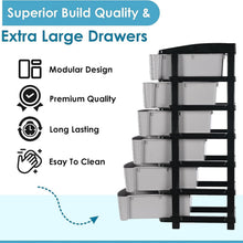 6 - Layer Heavy - Duty Plastic Drawer Organizer Cabinet with Stone Texture Drawers - justgrabit.in | Just Grab It