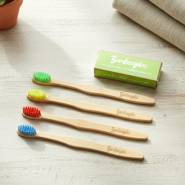 Bamboo Toothbrush Set for Adults (Pack of 4) - justgrabit.in | Just Grab It