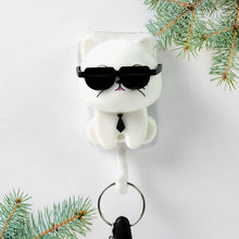 Cat Hook for Wall, Cute Cat Key Hook with Sunglasses (1 Pc) - justgrabit.in | Just Grab It