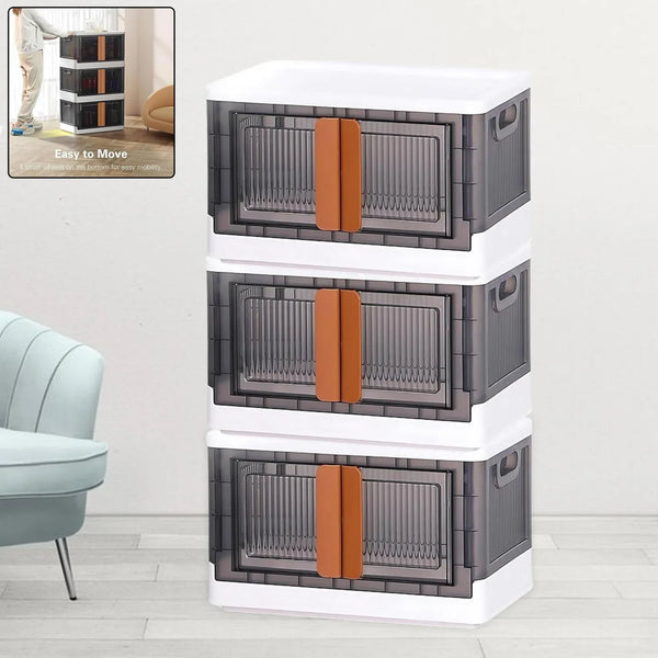 Plastic Folding Wardrobe Storage Organizer (3 Layer / 1 Pc) - Justgrabit Inc.