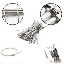 Stainless Steel Cable TIE (4.6x100MM / 10 pcs Set) - justgrabit.in | Just Grab It