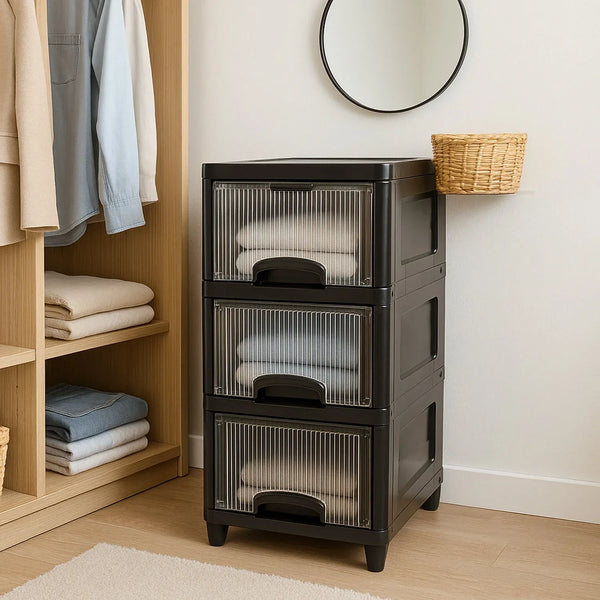 3 - Layer Plastic Storage Drawer Cabinet - justgrabit.in | Just Grab It