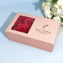 Jewellery Gift Box with Lids & Roses Packaging Box with 6 Roses (1 Set) - justgrabit.in | Just Grab It