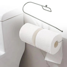 Stainless Steel Drill Free Self - Adhesive Paper Roll Holder Tissue Paper Stand Towel Bar Hanger Kitchen Towel Holder for Kitchen Bathroom Toilet (Pack of 1) - Justgrabit Inc.