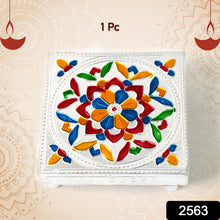 1 Pc Meenakari Wooden Chowki & Bajot Set: For Home & Office Puja (Multicolor) - justgrabit.in | Just Grab It