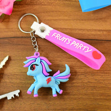 Cute Cartoon Unicorn Keychain with Silicone Strap (1 Pc / Mix design) - justgrabit.in | Just Grab It