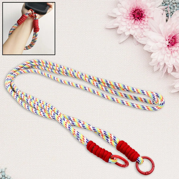 Universal lanyard for phone, Cross - body Cell Phone Lanyard With All Smartphones (1 pc / 52 Inch / Multicolor) - justgrabit.in | Just Grab It