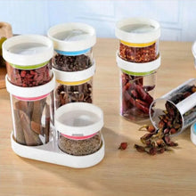 Multipurpose Plastic Transparent Storage Containers Masala Box Dabba Spice, Plastic Masala Spices Container Set Capacity With Airtight Lid Kitchen Pantry Organizer For Salt Mukhwas Box With Tray (8 Pc Set) - justgrabit.in | Just Grab It
