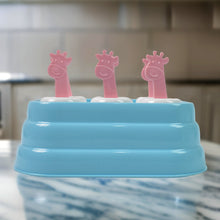 6 Cavity sicle Molds Plastic Giraffe shape Ice Moulds (1 Pc) - justgrabit.in | Just Grab It