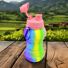 Flexible Collapsible Silicone Sports Water Bottle (260 ML / 20 CM Folding) - justgrabit.in | Just Grab It