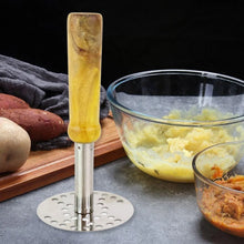 Stainless Steel Potato Masher, Pav Bhaji Masher with wooden handle - Justgrabit Inc.