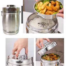 Stainless Steel Lunch Box, Insulated Lunch Box Double Vacuum‑Layer (2.2 Ltr.) - justgrabit.in | Just Grab It