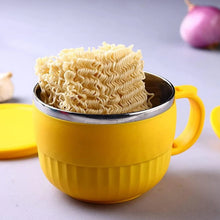 Safe Double - Layer Maggie Bowl with Lid & Handle – Versatile Bowl for Cereals, Fruits, Ramen & More - Justgrabit Inc.
