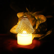 Set of 12 Decorative LED Flameless Candle Lights with Golden Net Cover - Justgrabit Inc.
