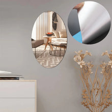 Oval Shape 3D Mirror Sticker (2 Pc Set) - Justgrabit Inc.