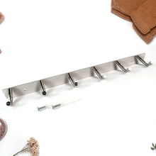 Stainless Steel Wall Mounted Coat 6 Hook Rack (32x3 / 1Pc) - Justgrabit Inc.
