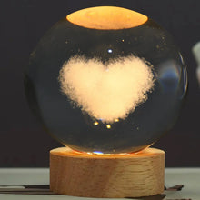Heart 3D Crystal Ball lamps With Base (1 Pc) - Justgrabit Inc.