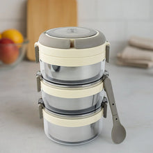 Ganesh Steko - 3 Triple Layer Stainless Steel Insulated Lunch Box Set - Justgrabit Inc.