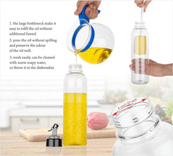 Oil Dispenser Transparent Plastic Oil Bottle | 1 Liter - Justgrabit Inc.
