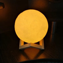 3D Moon Lamp with Color Changing Sensor Touch & Crystal Ball Stand - Justgrabit Inc.